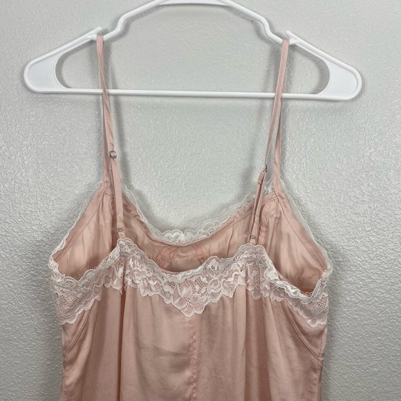 Free People Aries Pink Satin Lace Slip Dress - Picture 11 of 13